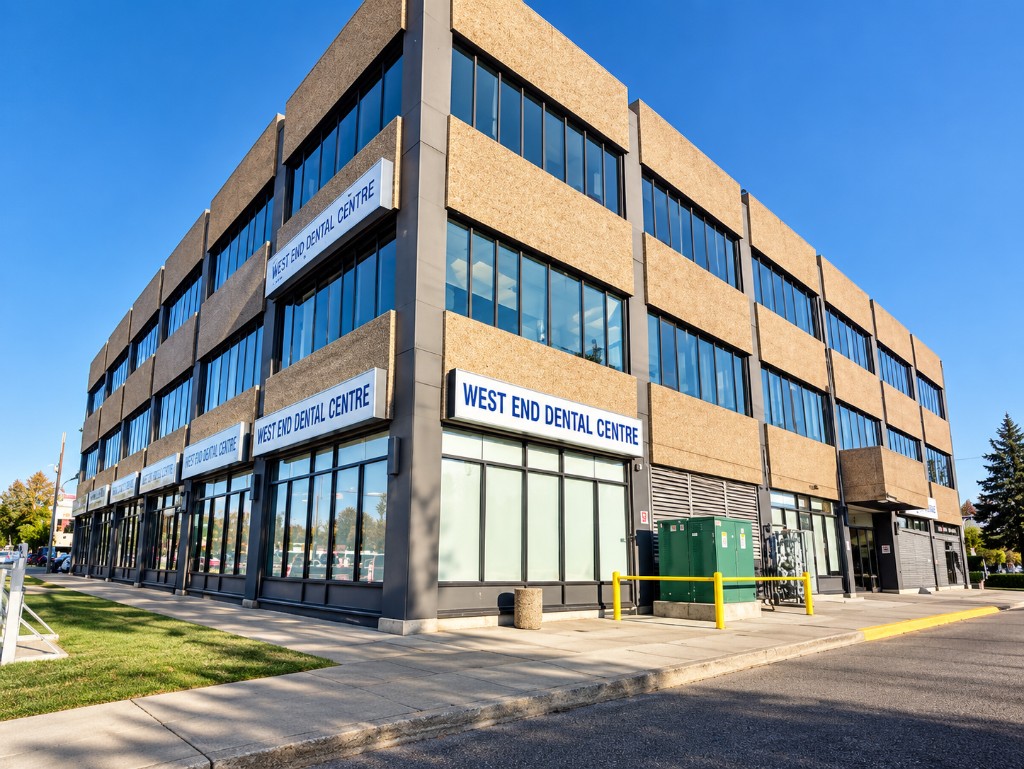 Entrance to West End Dental Centre on 156 St NW in West Edmonton